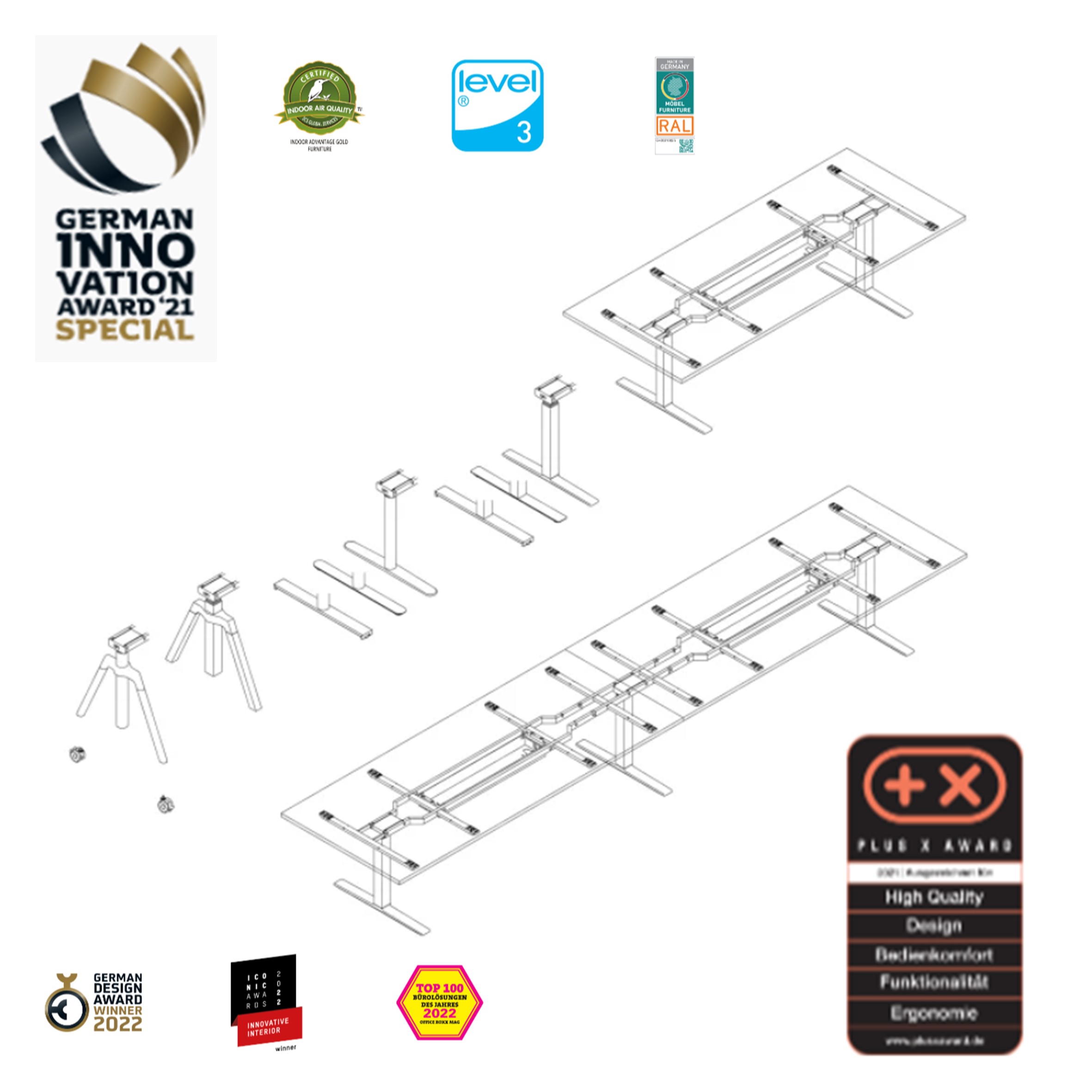 König & Neurath TALO.YOU Conferentietafel: duurzaam, flexibel & uniek ontwerp bij Kantoorartikelen.nl