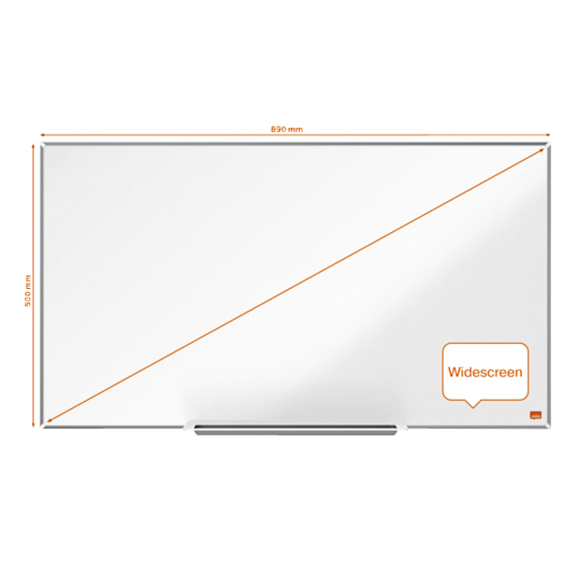 Whiteboard Nobo Impression Pro Widescreen 50x89cm staal