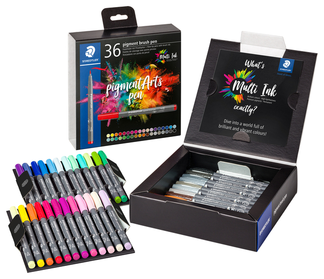 Brushpen Staedtler PigmentArts set à 36 kleuren