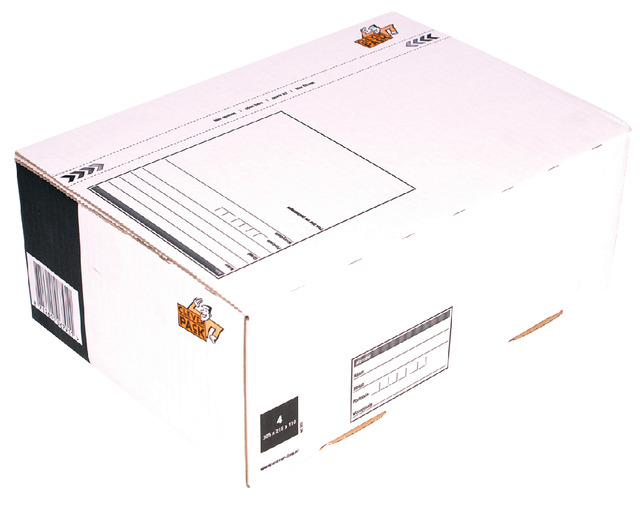 Postpakketbox 4 CleverPack 305x215x110mm wit pak à 25 stuks