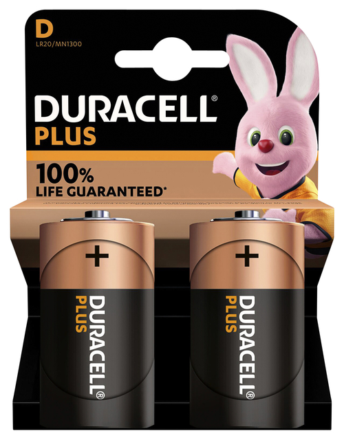 Batterij Duracell Plus 2xD