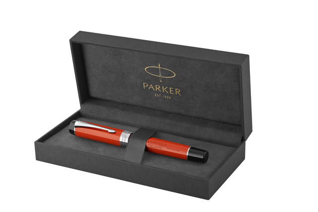 Vulpen Parker Duofold Classic Vintage big red lacquer 18k CT medium