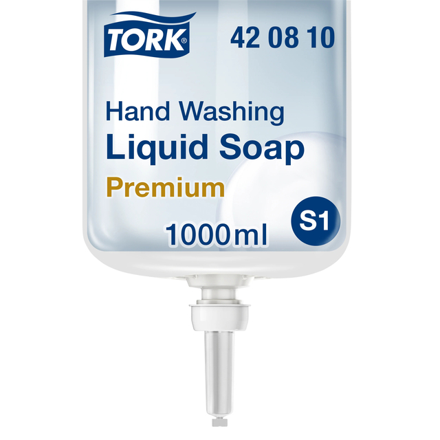 Handzeep Tork S1 Premium vloeibaar ongeparfumeerd 1000ml 420810