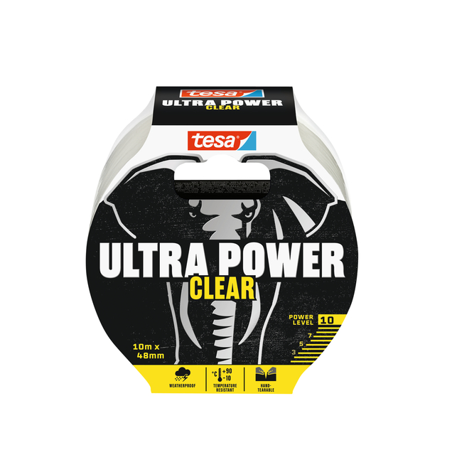 Reparatietape tesa Ultra Power Clear repair 10mx48mm transparant