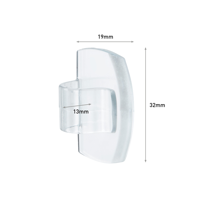 Kabelklem Command rond incl bevestigingsstrips transparant 4 stuks