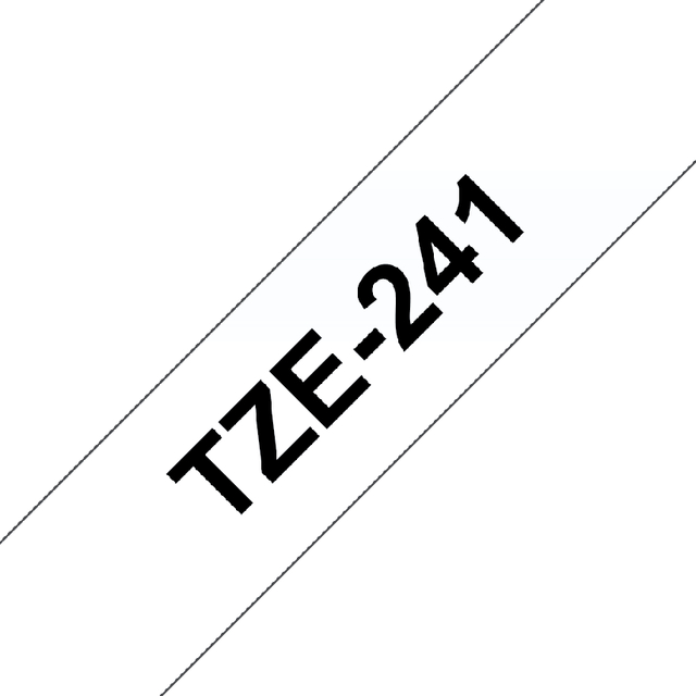 Labeltape Brother P-touch TZe-241 standaard 18mm zwart op wit