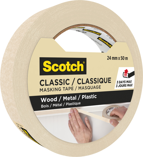 Afplaktape Scotch Classic 24mmx50m beige