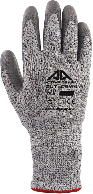 Handschoen ActiveGear snijbestendig grijs 9/L