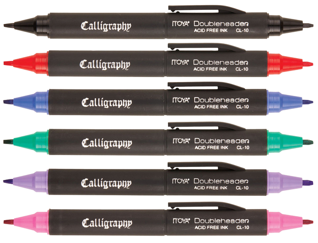 Kalligrafiepen Itoya CL-10 1.5 èn 3.0mm blauw