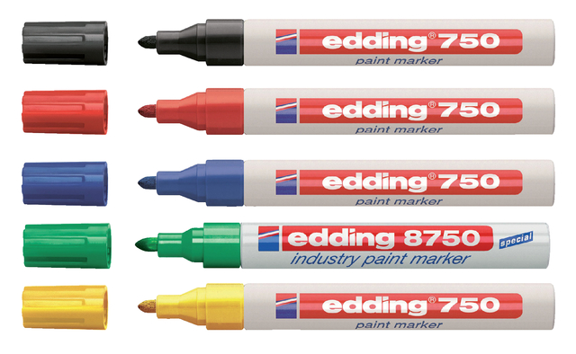 Viltstift edding 750 lakmarker rond 2-4mm zwart