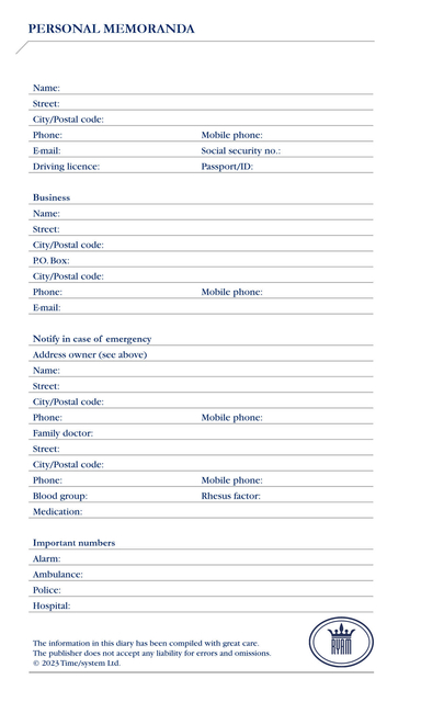 Agenda 2025 Ryam Memoplan 7 Nappa 7dagen/2pagina's assorti