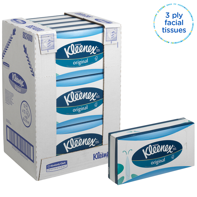 Facial tissues Kleenex 3-laags 72 vel wit 8824