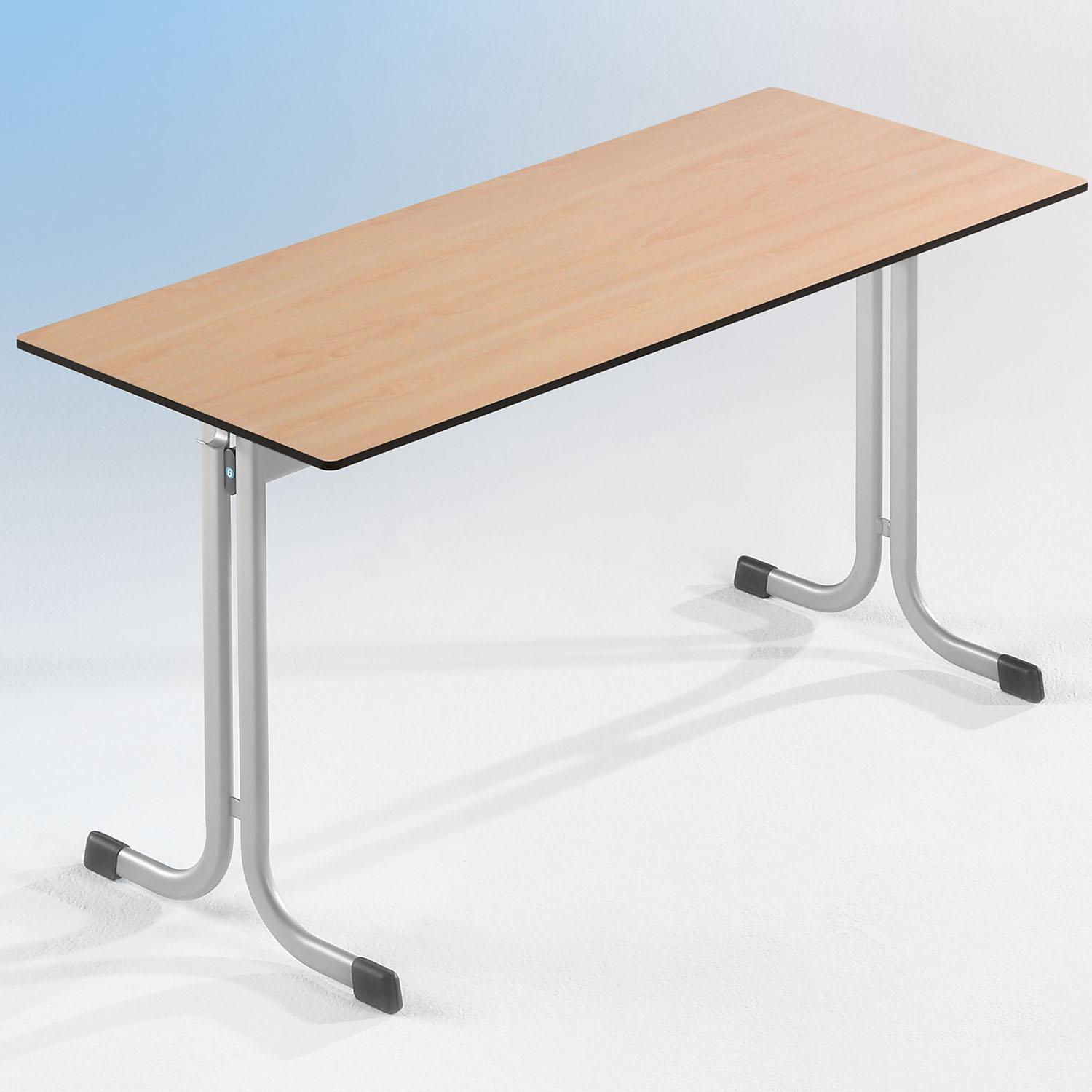 Tweepersoons studententafel 130x55 cm MT50Z-PU, tafelblad melamine met PU rand