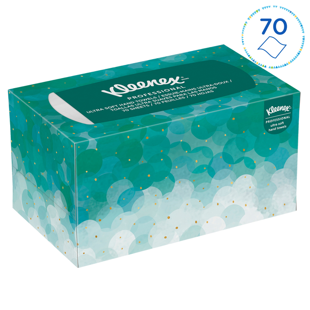 Handdoek Kleenex Ultra Pop-up Box 1-laags 226x254mm 18x70 vel wit 11268