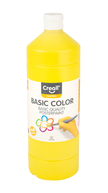 Plakkaatverf Creall basic geel 1000ml