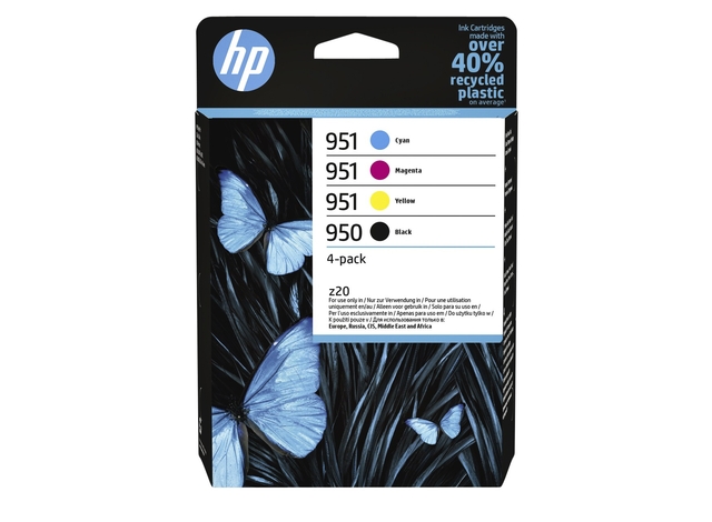 Inktcartridge HP 6ZC65AE 950/951 zwart + 3 kleuren