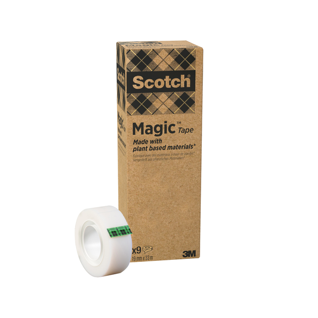 Plakband Scotch Magic 900 19mmx33m onzichtbaar mat 9 rollen