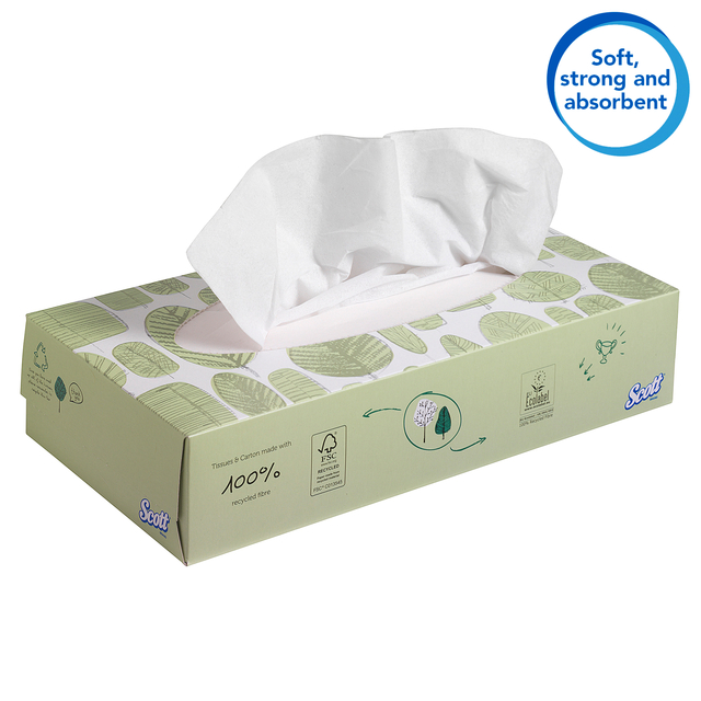 Facial tissues Scott 2-laags 100 vel wit 8837