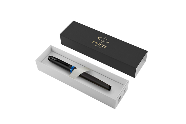 Rollerpen Parker IM black blue vibrant ring fijn