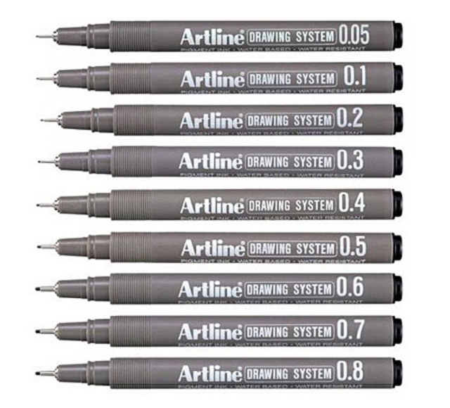 Fineliner Artline technisch 0.5mm zwart