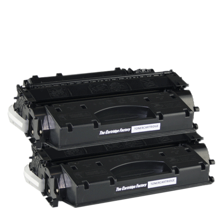 Huismerk Toners - 2x HP 05X (CE505X) compatibel, zwart