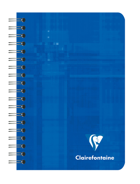 Notitieboek Clairefontaine 95x140mm spiraal lijn assorti