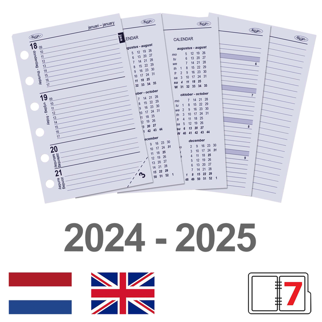 Organizer Kalpa Pocket inclusief agenda 2024-2025 7dagen/2pagina's keta zwart