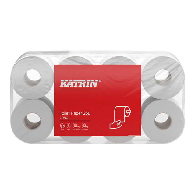 Toiletpapier Katrin 3-laags 250 vel wit 104872