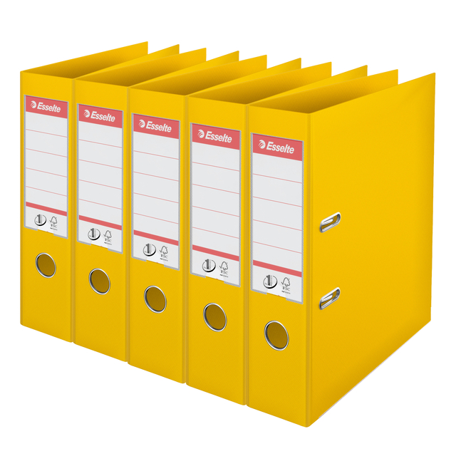 Ordner Esselte No 1 Power PP 75 mm geel 5 stuks