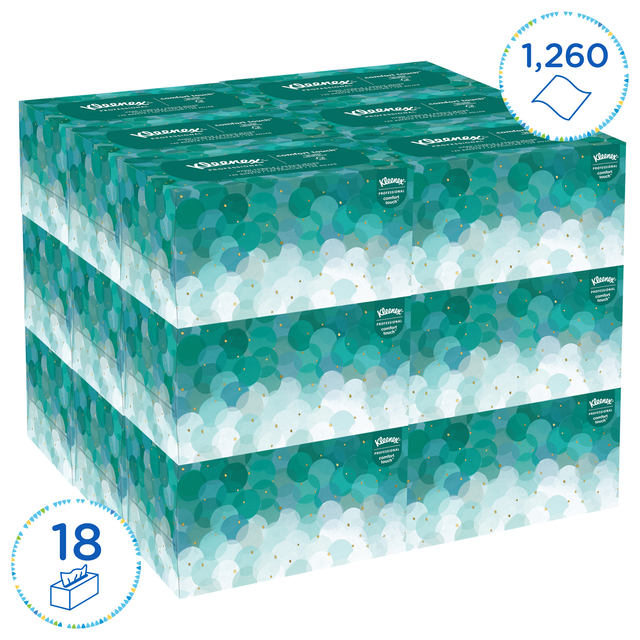 Handdoek Kleenex Ultra Pop-up Box 1-laags 226x254mm 18x70 vel wit 11268