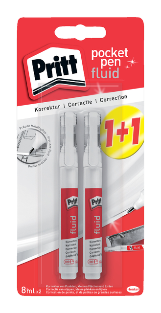 Correctiepen Pritt fluid 8ml blister a 1+1