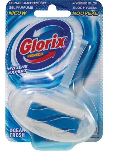 Toiletblok Glorix ocean fresh met houder