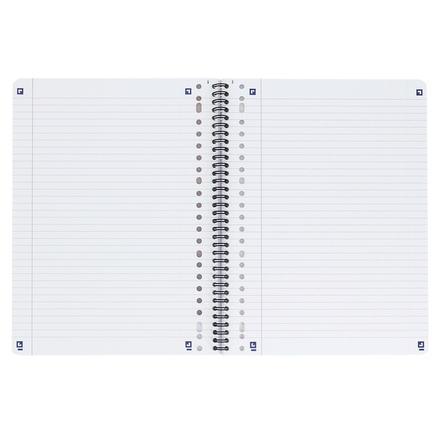 Collegeblok Oxford School A4+ lijn 23-gaats 160 pagina's 80gr zwart