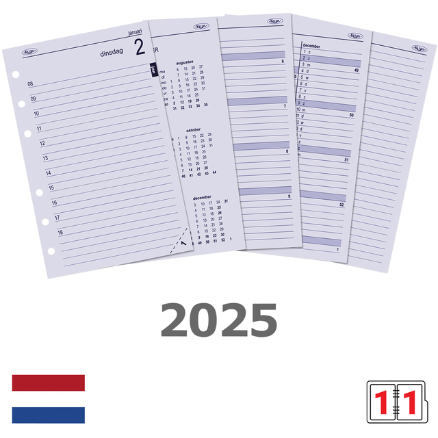 Agendavulling 2025 Kalpa Senior 1dag/1pagina