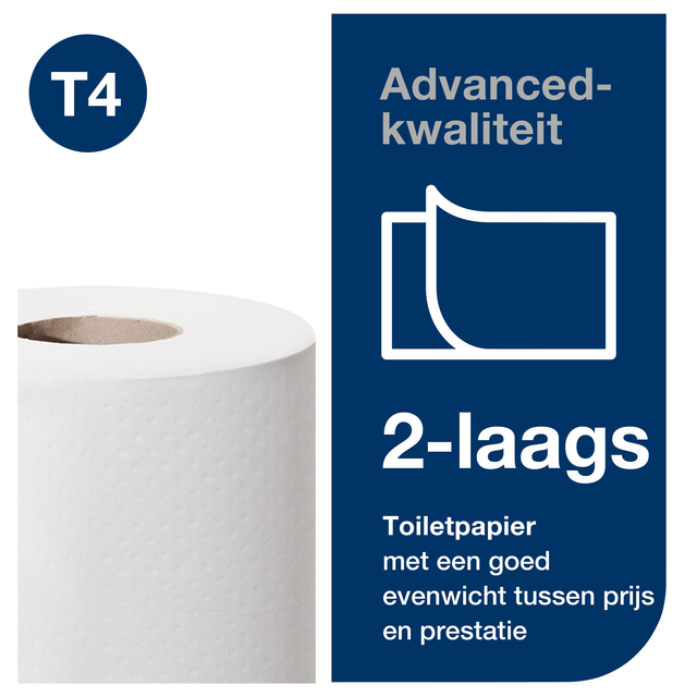 Toiletpapier Tork T4 Advanced 2-laags 400 vel wit 472168