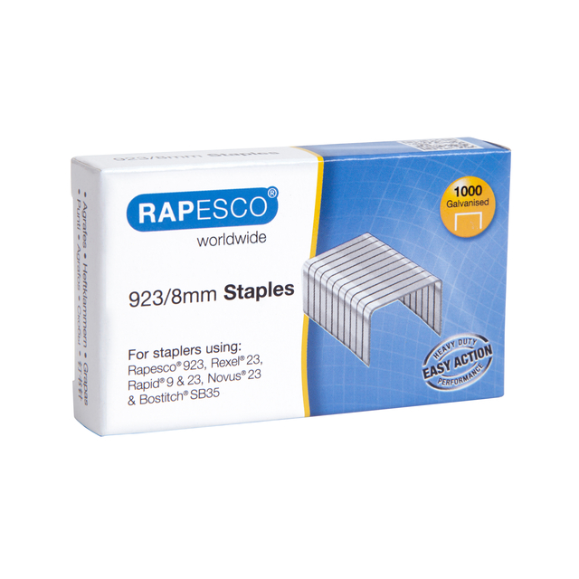 Rapesco 923/8mm (23 Type) Verzinkt Nieten (doos 1000)