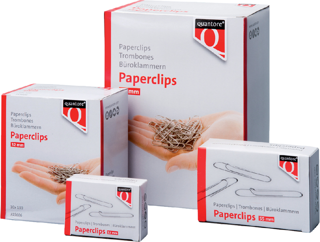 Paperclip Quantore R2 32mm kort 100 stuks