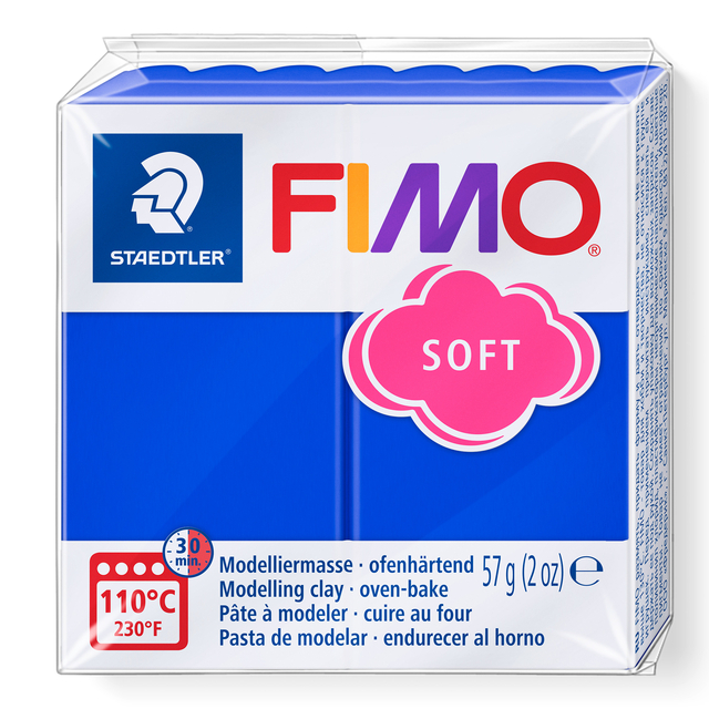 Boetseerklei Fimo soft 57 gram brilliantblauw