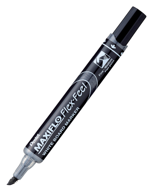 Whiteboardmarker Pentel MWL5SBF Maxiflo rond 1.5-4.5mm zwart