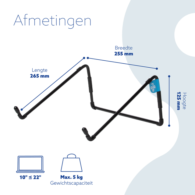 Laptopstandaard R-Go Travel Zwart