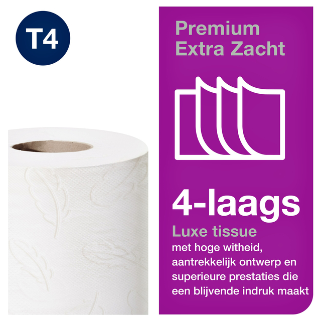 Toiletpapier Tork T4 Premium 4-laags 150 vel wit 110406