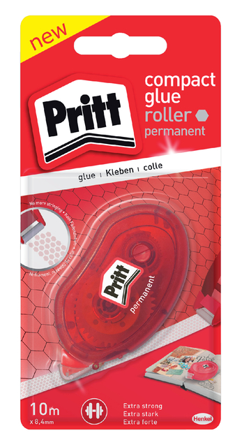 Lijmroller Pritt Compact permanent 10m op blister