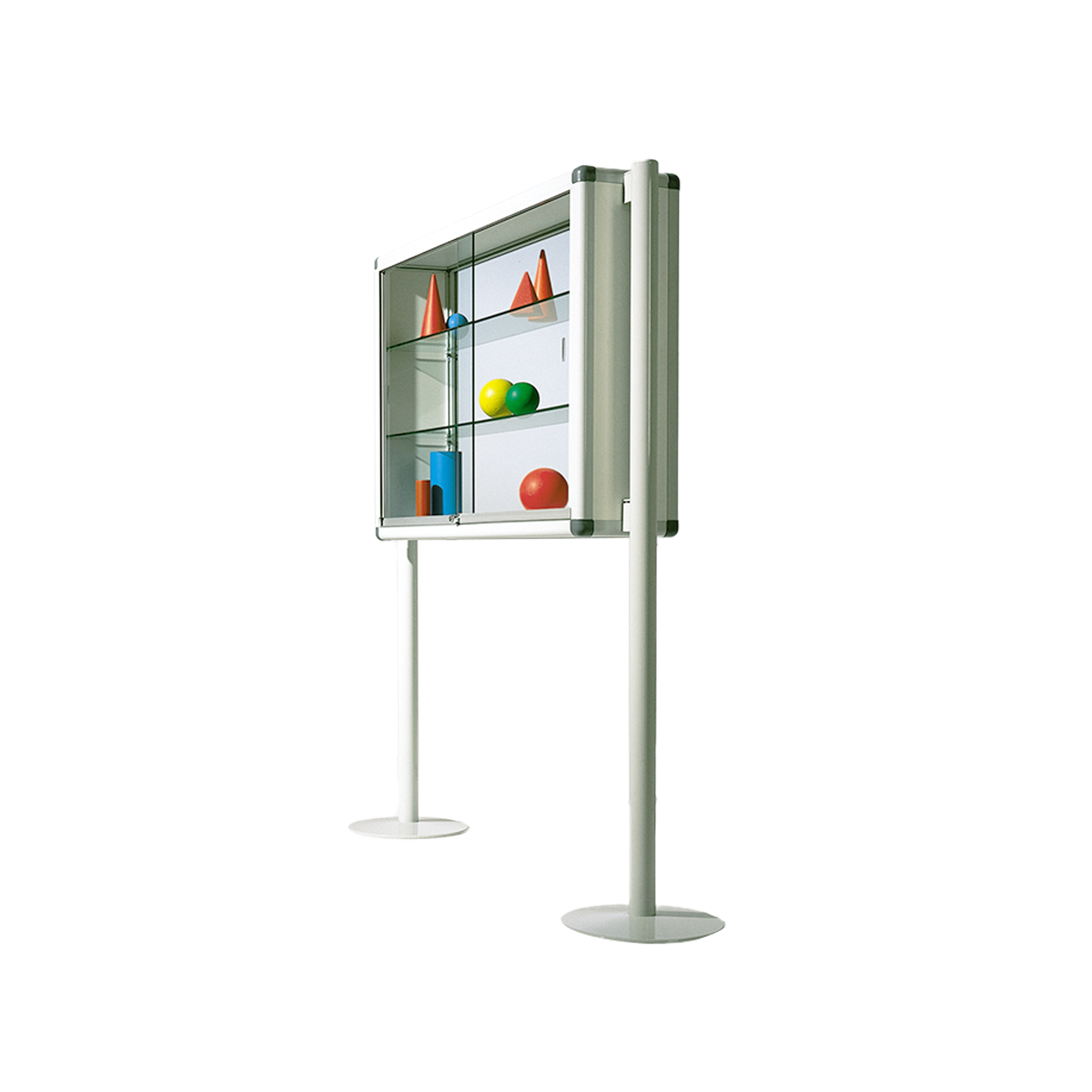 Aluminium vitrine model W3, velcro stof