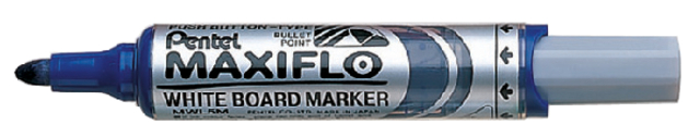 Whiteboardmarker Pentel MWL5M Maxiflo rond 3mm blauw