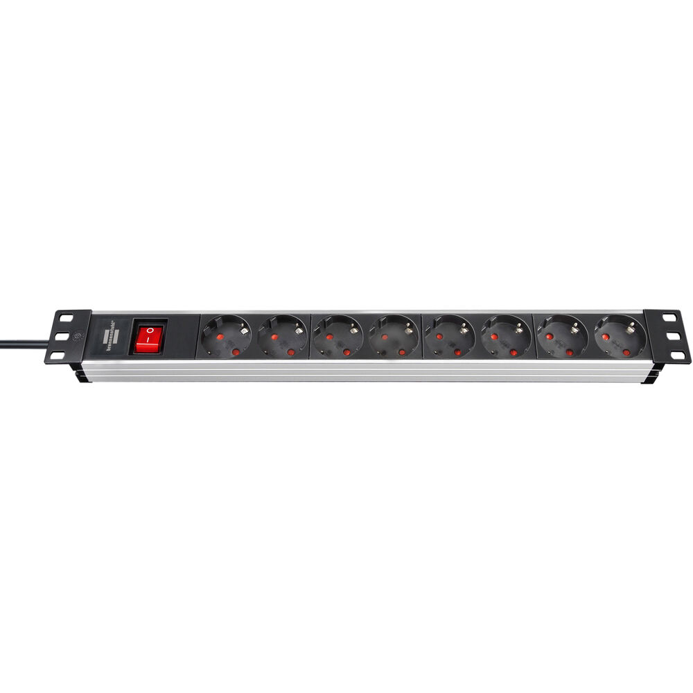 Brennenstuhl Alu-Line 19" PDU 16A met 8x Type F stopcontacten met schakelaar