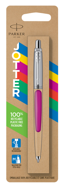 Balpen Parker Jotter Original  pink CT medium blister à 1 stuk