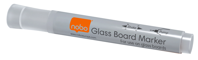 Viltstift Nobo glasbord wit 4 stuks