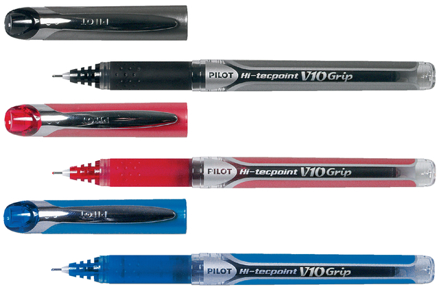 Rollerpen PILOT Hi-Tecpoint Grip V10 breed blauw