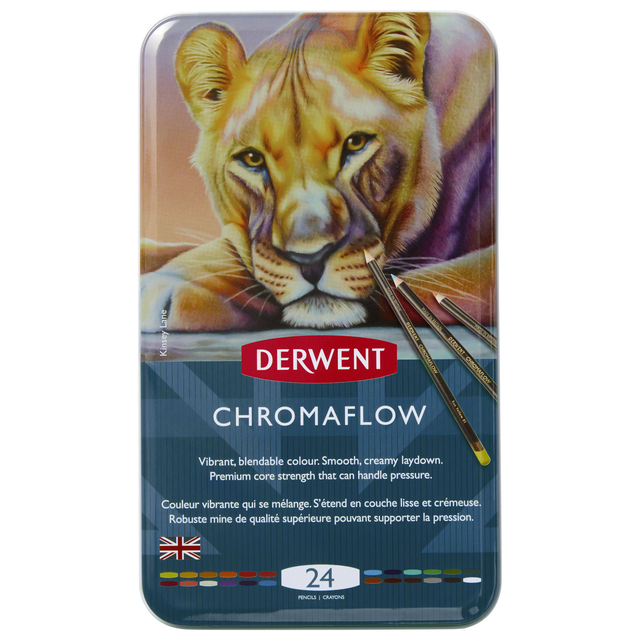 Kleurpotloden Derwent Chromaflow set à 24 kleuren