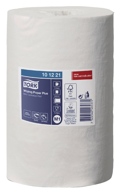 Poetspapier Tork M1 Plus Advanced 2-laags 75m wit 101221